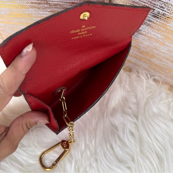🔥Authentic Louis Vuitton Monogram Red Empreinte Key Cles - Picture 9 of 13